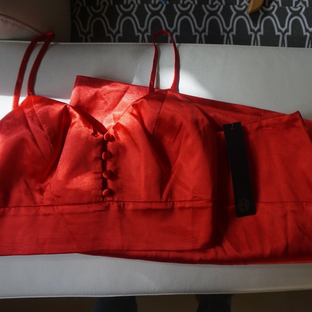 NWT House of Harlow 1960 x Revolve Red Two-Piece